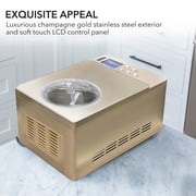 Whynter 2.1Qt Automatic Compressor Ice Cream & Yogurt Maker, Stainless Steel Bowl, Champagne Gold