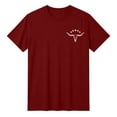 thumbnail image 5 of OGLCCG Western Shirts for Men Cowboys Letter Print T Shirt Vintage Graphic Tee Summer Short Sleeve Crewneck Tee Top,XL,Red, 5 of 5