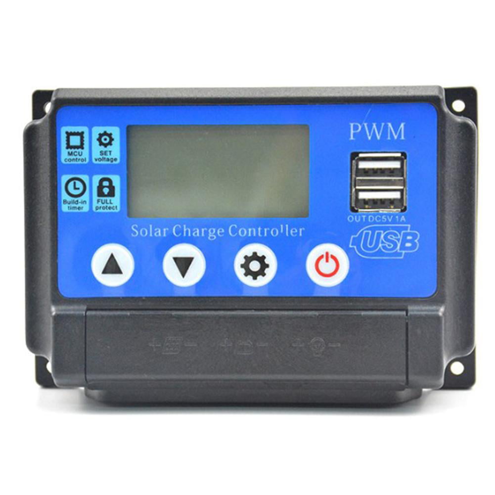 Details about   10A-60A solar charge controller PWM 12V 24V LCD USB 5V solar regulator 