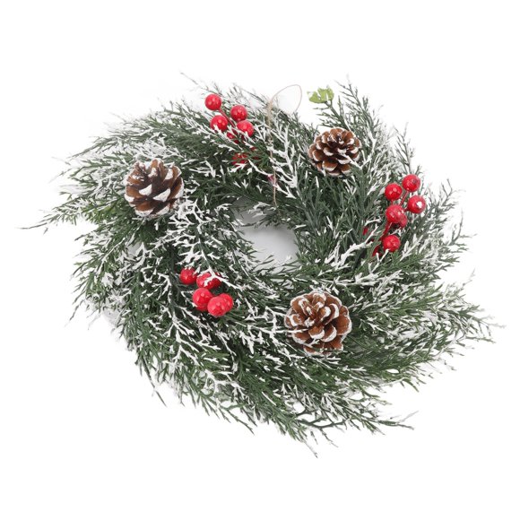 Christmas Wreath, Pine Cones Simulation Christmas Garland High Color Fastness Exquisite Workmanship  For Shop