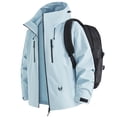 thumbnail image 5 of Zeijnsda Womens Jackets Windbreaker Waterproof Hooded Jackets Solid Color Long Sleeved Zip Up Outerwear Casual Outdoor Hiking Coat with Multi Pockets, 5 of 6