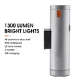 thumbnail image 3 of USB Rechargeable Bike Light Set Bike Headlight LED 1300 Lumens with Bell Super Bright Headlight Front Lights 6 Modes Fits All Bicycles, Mountain, Road, 3 of 9