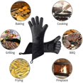 thumbnail image 5 of Nuevos guantes de horno de 1 par, resistentes al calor, de silicona, para barbacoa, extra largos, impermeables, antideslizantes, para asar a la parrilla y cocinar, 5 of 5