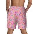 thumbnail image 3 of Kdxio Pink Donut Print Men'S Swim Trunks With Compression Liner 7 Inch Inseam Quick Dry Swim Shorts, 3 of 7