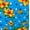 Blue, variant on Lilly Craft Light Blue Lillies on Lime Green Poly Cotton Fabric - Sold By The Yard - 58" / 59"