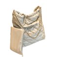 thumbnail image 1 of Bolso Hombro Cosido Ropa Algodón Bolso Gran Capacidad Tote #6832 (Caqui), 1 of 9