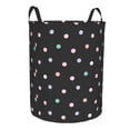 thumbnail image 2 of ZNDUO Round Laundry Basket, Waterproof Collapsible Laundry Baskets with Handles, Medium Size - Abstract Colorful Polka Dots Pattern, 2 of 8