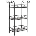 thumbnail image 3 of Safavieh Noreen Outdoor Iron 3 Tier Shelf, Black, 3 of 13