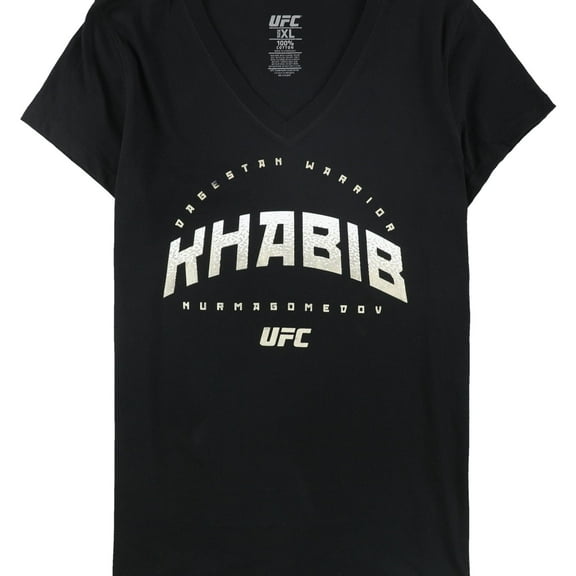 UFC Womens Dagestan Warrior Khabib Graphic T-Shirt, Black, X-Large
