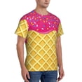 thumbnail image 2 of Vsdgher Red Ice Cream Print Men's Dry Fit Mesh Athletic Shirts Moisture Wicking Tennis T-Shirt Tops, 2 of 9