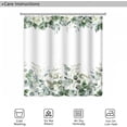 thumbnail image 6 of Eucalyptus Leaves Shower Curtain Green Leaf White Flowers Nature Plants for Bathroom Modern Style Home Decor Waterproof Polyester Fabric Shower Curtain with Hooks, 36x72 Inch, 6 of 6