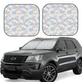 thumbnail image 6 of Kdxio Orchids Flowers Print 2-Piece Sun Shade Front Windshield - Foldable Car Front Window Sunshades for Most Sedans SUV Truck, 6 of 6