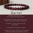 thumbnail image 3 of Handmade Garnet Beaded Bracelet - Stretch Elastic String Positive Energy Jewelry for Daily Wear - Unique Energy-Boosting Accessory for Men and Women, 3 of 7