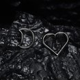 thumbnail image 6 of 2 Pcs G23 Titanium Heart Daith Piercing Jewelry Rook Tragus Clicker Ring Cartilage Earrings 16G, 6 of 6