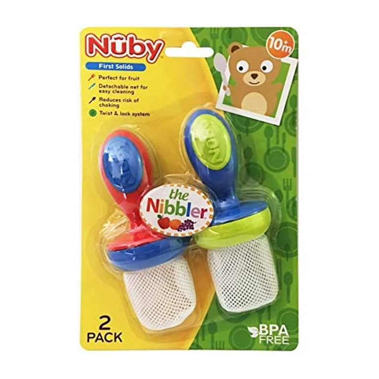 Nuby Nibbler Mesh Feeder 2 Pack Red Blue