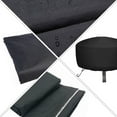 thumbnail image 2 of 1pc Fire Pit Cover Light Waterproof 210D Polyster PVC Coating Round Cover Black, 2 of 8