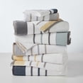 thumbnail image 6 of Luxurious Soft Cotton Decorative 2 Pack Bath Sheet Set, Glacier Grey / Cappuccino, 6 of 6