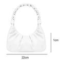 thumbnail image 2 of Bolso bandolera mini para mujer, bolso de mano clásico blanco, 2 of 5