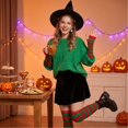 thumbnail image 5 of Dweltoz Striped Thigh High Socks for Women Extra Long Stockings with Fingerless Arm Warmer Halloween Christmas Cosplay Knitted Set, 5 of 6