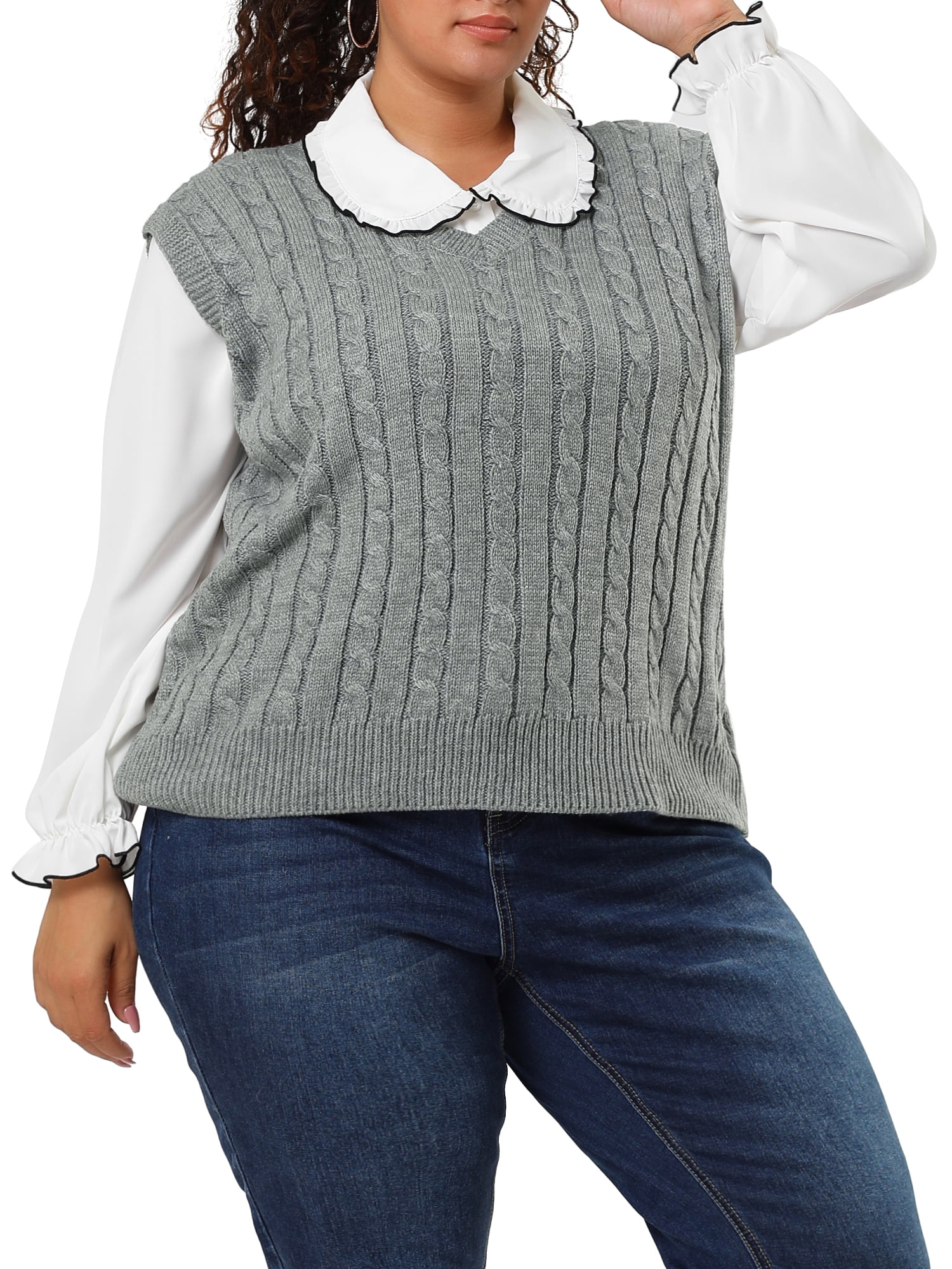 argyle sweater vest women's plus size