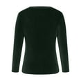 thumbnail image 4 of EHQJNJ Blouse Shirts Velvet Top Long Sleeve Shirts Solid Color Ladies Blouses Plus Size Velvet Sweatshirts Casual T Shirts Tops Soft Tunic Round Neck Pullover Loose Fit Velvet Jumper Green Tops, 4 of 6