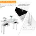thumbnail image 3 of VINGLI Mirrored Vanity Desk with Drawers for Bedroom Silver Sofa Table Modern Console Table for Entryway/Foryer/Bedroom, Silver, 3 of 9