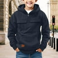 thumbnail image 2 of Mercatoo Boys Oversized Hoodies Half Zip Up Sweatshirts Long Sleeve 𝗣reppy Pullover Shirts Fall Winter Warm Athletic Tops, 2 of 7