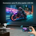 thumbnail image 3 of Salange Projecteur Intelligent Portable à Batterie Intégrée, Rechargeable, Prise en Charge HD 1080p 4K, Mise au Point Automatique, pour Cinéma Maison Extérieur, avec Wi-Fi et Bluetooth, 3 of 6