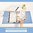 thumbnail image 5 of Various Geometric Patterns 2 Pack Pencil Pouch for 3 Ring Binder Smooth Zipper Folders with Pockets Clear Window Pencil Case, 5 of 6