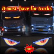 2pc-7*17.3cm Truck-specific Magic Eye LED screen truck headlights Truck dynamic advertising soft screen lights
