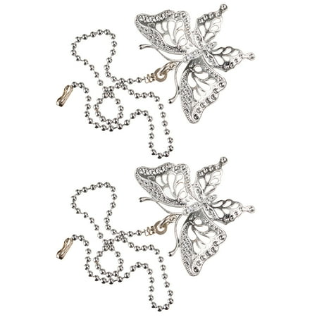 

2pcs 12 Inches Light Switch Chain Extension Butterflies Pendant Pull Chains