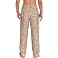 thumbnail image 3 of Sigee Beige Sparkling Glitter Print Men's Pajama Pants - Soft Lounge Sleep Bottoms with Elastic Waistband and Pockets-X-Large, 3 of 9