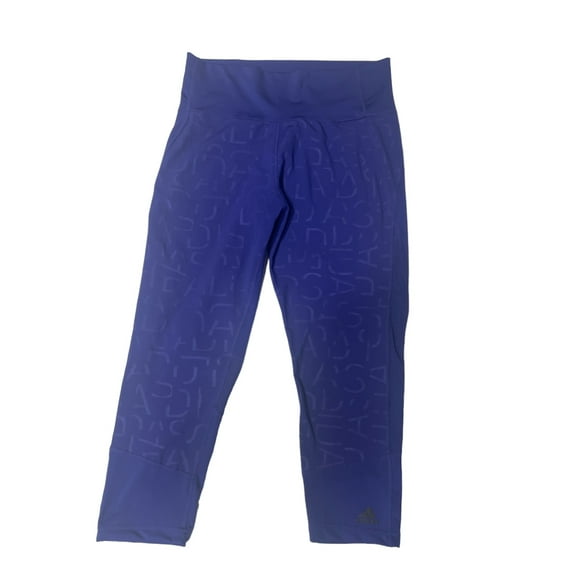 adidas Womens High-Rise 3/4 Adihack Training Leggings Size 10/17 Color Blue