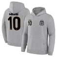 thumbnail image 2 of Buzo canguro con capucha Icon Sports Messi Argentina para niños, gris claro, 2 of 7