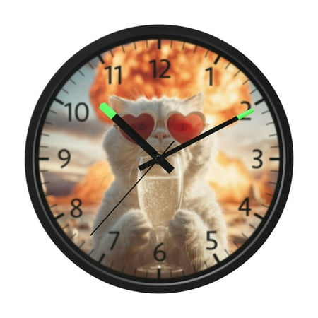 DIXRUYEE Voice Activated LED Night Wall Clock Size:12in Imgi_72_ffyy4_a_white_cat_wearing_heart-shaped_sunglasses_holding_up_a__d57a97c3-63f3-445d-b6e3-2be1 Pattern
