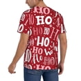 thumbnail image 2 of Fotbe Ho Pattern Funny Christmas Baseball Jersey Shirt for Men and Women, Casual Short Sleeves Button Down T-Shirt-Small, 2 of 9