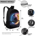 thumbnail image 5 of Uorisanigo 17 Inch Galaxy Soccer Kids Backpack for School, Children Backpack for Preschool, Kindergarten, Elementary with Adjustable Shoulder Straps for 6-13 Years Old, 5 of 6