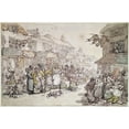 thumbnail image 2 of Rowlandson Rag Fair 1784. N'Rag Fair. Rosemary Lane.' Watercolor By Thomas Rowlandson 1784. Poster Print by, 2 of 4