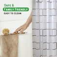 thumbnail image 5 of Hitime Bathroom Shower Curtain - Waterproof Plastic Shower Curtain Premium PEVA Non-Toxic with Rust Proof Grommets Clear 8G Heavy Duty Bathroom Accessories (Plaid, 72x72), 5 of 5