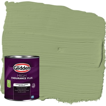Glidden HEP Interior Paint   Primer Guacamole / Green, Flat, 1 Quart