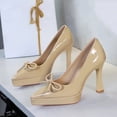 thumbnail image 5 of High Heels for Women Stiletto Pointed Toe Pumps 12CM Bow Wedding Shoes Sexy for Bride Prom Party, 5 of 6
