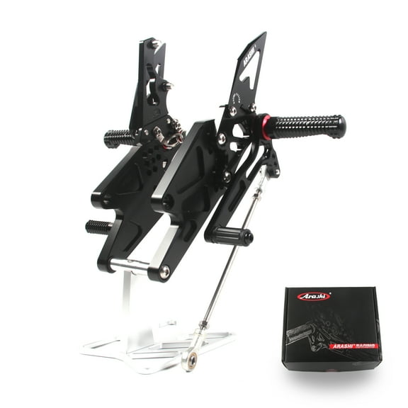 Arashi(Version 2.0) Adjustable Rearsets for YAMAHA MT03 MT25 2015 - 2023 (non-U.S.model) Motorcycle Racing Foot Pegs Footrests Rear Set MT-03 MT-25 Black 2016 2017 2018 2019 2020