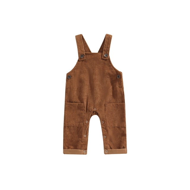 goowrom Combinaison à Bretelles Sans Manches pour Tout-Petits Printemps Automne Couleur Unie