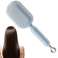 thumbnail image 3 of Cepillo de pelo retráctil autolimpiante con masaje de cojín de aire para el cuero cabelludo, cabezal grande, agarre ergonómico y antiestático, para todo tipo de cabello, uso en casa y de viaje, 3 of 3