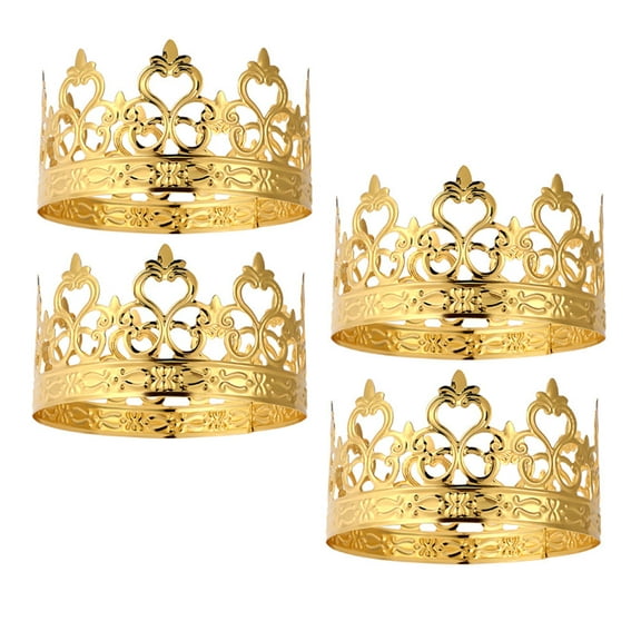 Masteelf 4pcs Mini Tiara Mini Crowns For Flower Arrangements Crown For Flower Bouquet Mini Tiaras Crown Small Crown Cake Topper Wedding Cake Decor