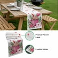 thumbnail image 5 of Valentine's Day Table Runner - 48 Inch Long, Kitchen Dining Table Runner Dresser Scarves, Ice Cream Love Rose Eucalyptus Leaves Farmhouse Decor for Coffee Tables Wedding Party Banquet, 5 of 8