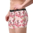 thumbnail image 2 of Balery Summer Flamingo Calzoncillos bóxer para hombre, ropa interior de algodón suave y transpirable con cinturilla de nailon-X-Large, 2 of 5
