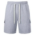 thumbnail image 5 of Mens Shorts Man Fashion Leisure Solid Multiple Pockets Draw Rope Five Quarter Pants, 5 of 5