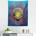 thumbnail image 1 of Pearls Tapestry, Giant Majestic Unique Pearl Mussel and Ivy Coral Deep down in the Sea Art Print, Fabric Wall Hanging Decor for Bedroom Living Room Dorm, 5 Sizes, Blue Red Yellow, by Ambesonne, 1 of 1