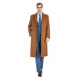 thumbnail image 3 of Men's Knee Length Wool Blend Three Button Long Jacket Overcoat Top Coat, 3 of 4